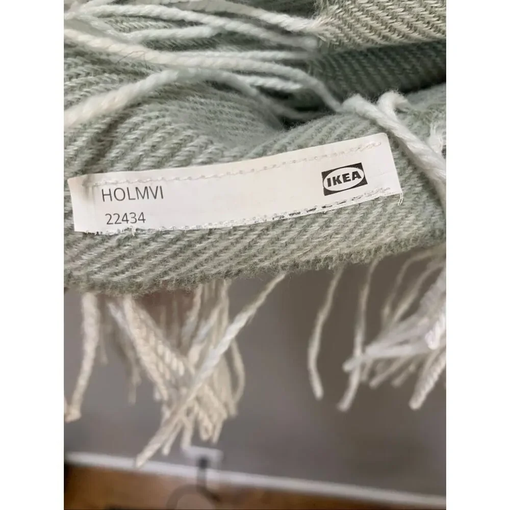 Ikea Holmvi throw Blanket Light green Sage 47